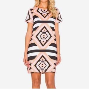 Mara Hoffman Geometric Print Mini Shift Dress Sz L